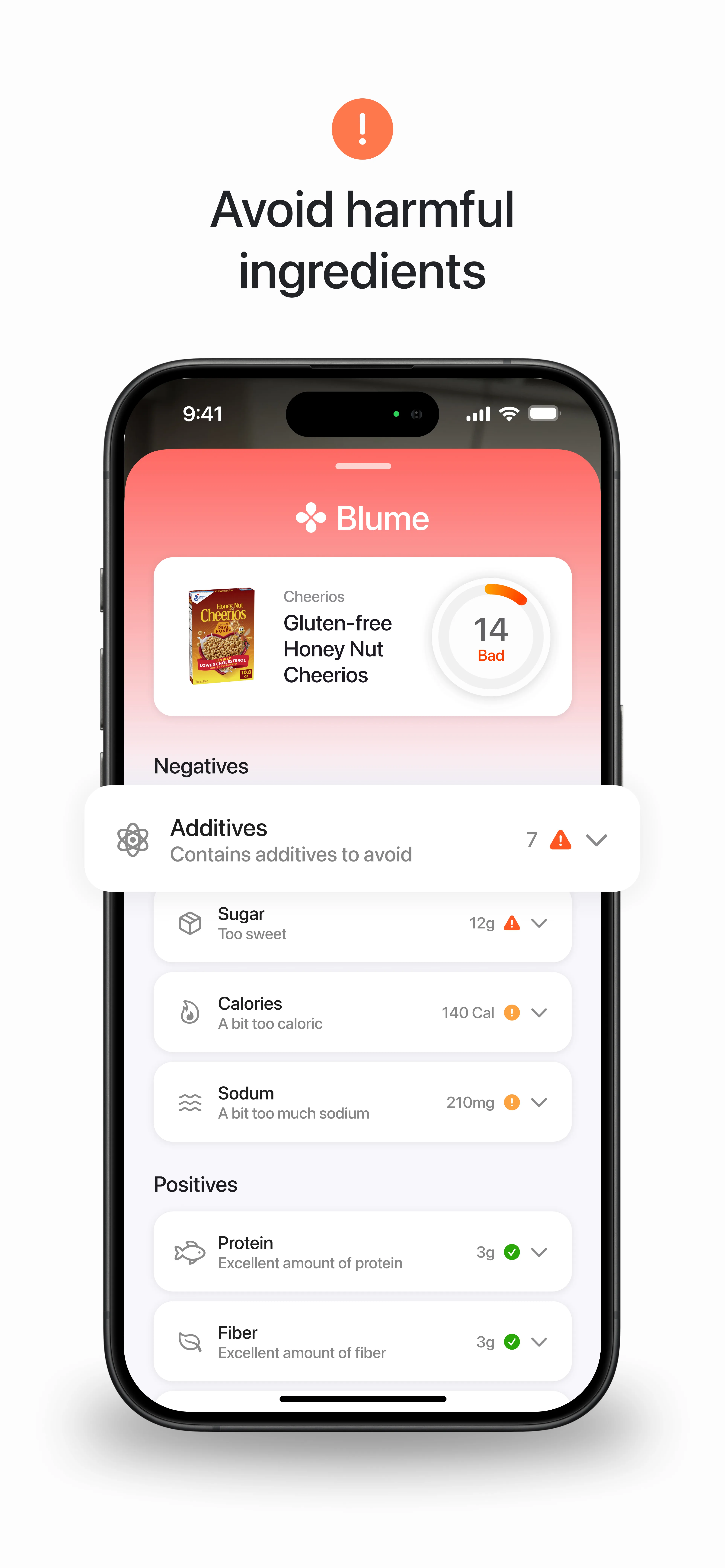Avoid harmful ingredients